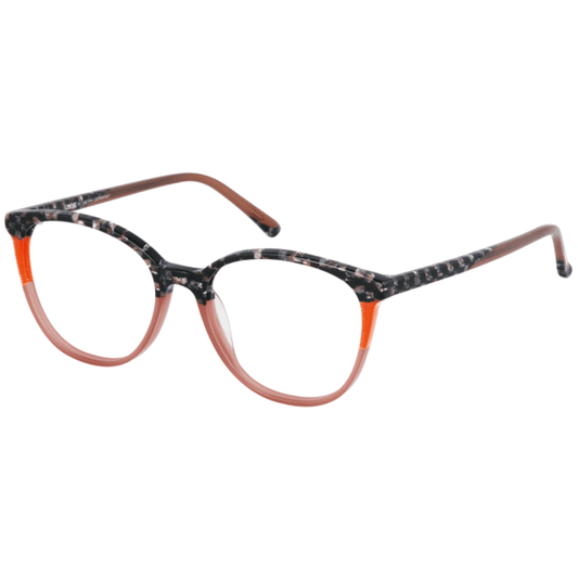 CINQUE Brille 61094-4 schwarz marmoriert orange rosé verlauf