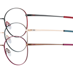 VISTAN Brille Titan 4540-3 aubergine metallic auf braun matt