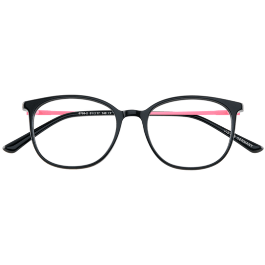 VISTAN Brille 6708-2 schwarz auf pink matt