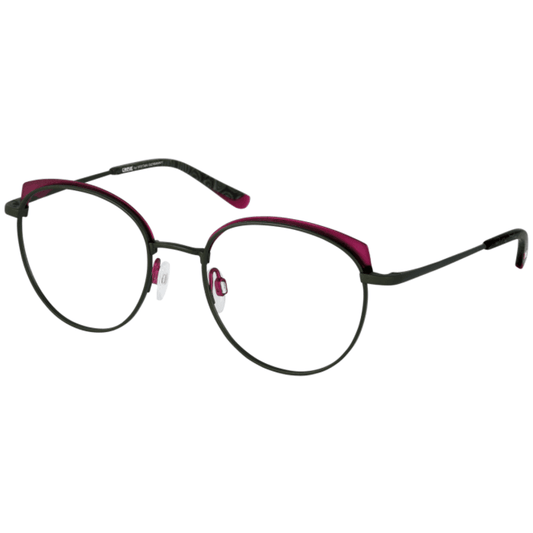 CINQUE Brille Titan 41034-1 dunkeloliv mit magenta matt