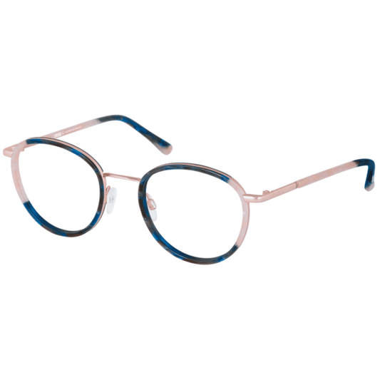 CINQUE Brille 11126-1 roségold mit blau marmoriert und perlmutt