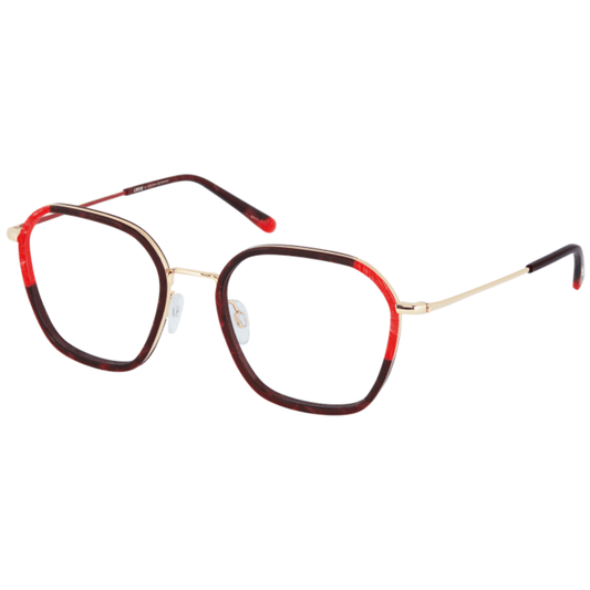 CINQUE Brille 11128-1 gold mit rot marmoriert