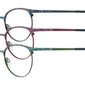 VISTAN Brille 2878-3 dunkelgrün matt auf multicolor