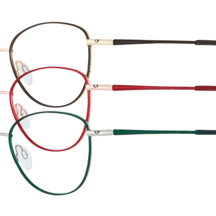 VISTAN Brille 2900-3 grün mit glitzer auf silber