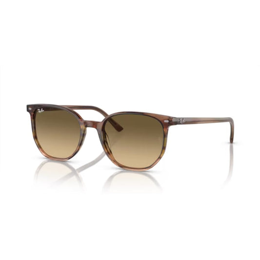 Ray Ban Sonnenbrille Elliot 0RB2197 13920A braun gestreift mit grün