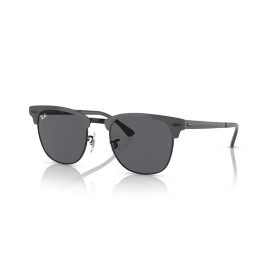 Ray Ban Sonnenbrille Clubmaster Metal 0RB3716 9256B1 grau auf schwarz