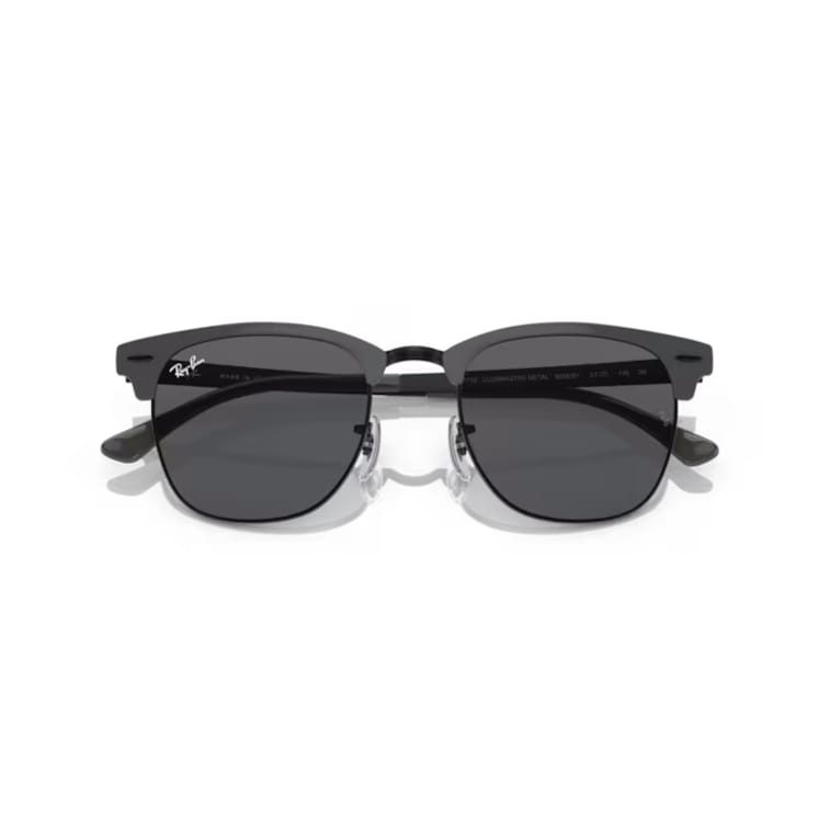 Ray Ban Sonnenbrille Clubmaster Metal 0RB3716 9256B1 grau auf schwarz