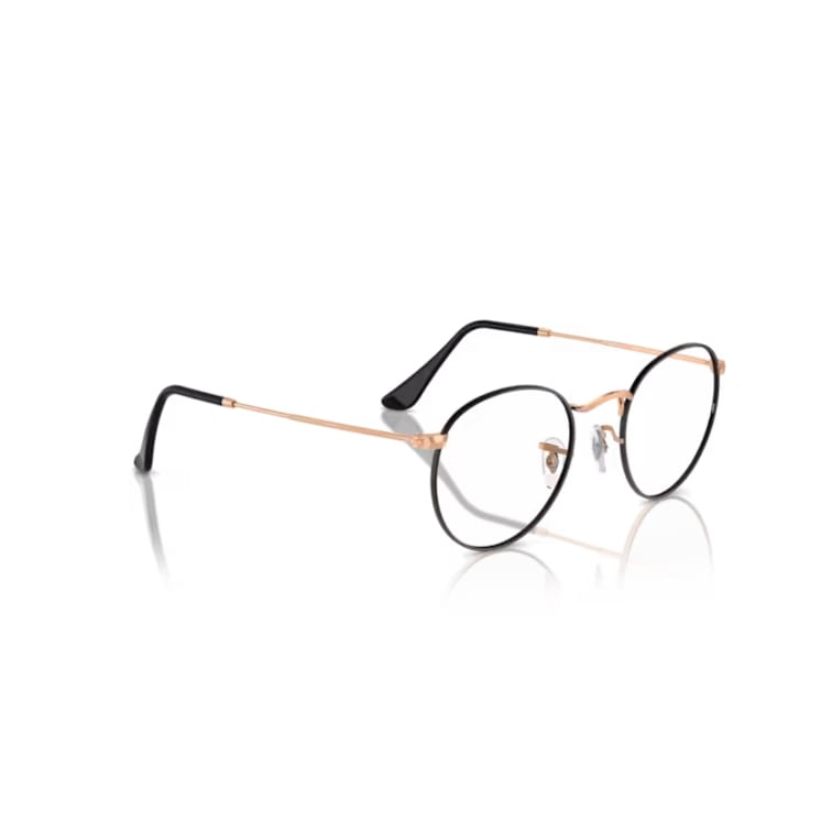 Ray Ban Brille Round Metal 0RX3447V 3173 roségold mit schwarz