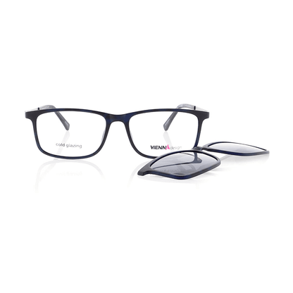 Vienna Design Brille mit Clip UN772-3 blau matt