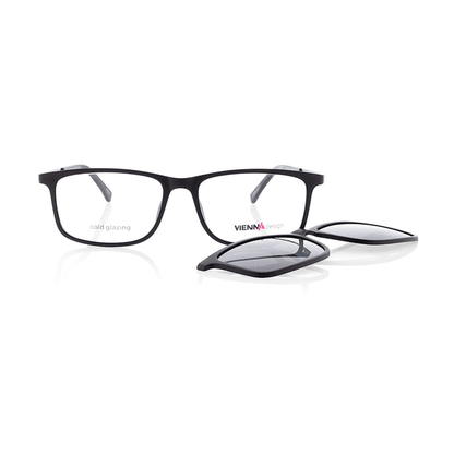 Vienna Design Brille mit Clip UN772-1 schwarz