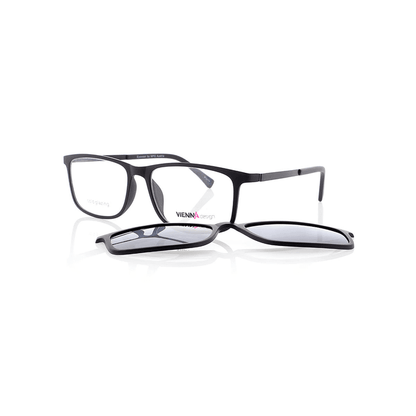 Vienna Design Brille mit Clip UN772-1 schwarz