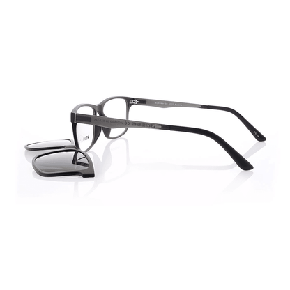 Vienna Design Brille mit Clip UN766-3 schwarz-grau