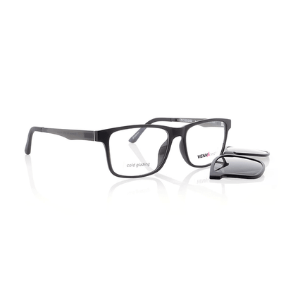 Vienna Design Brille mit Clip UN766-3 schwarz-grau