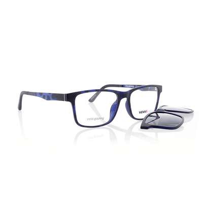 Vienna Design Brille mit Clip UN766-2 schwarz-blau