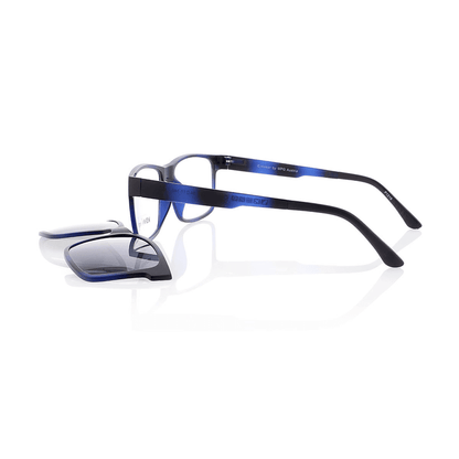 Vienna Design Brille mit Clip UN763-03 blau havanna schwarz