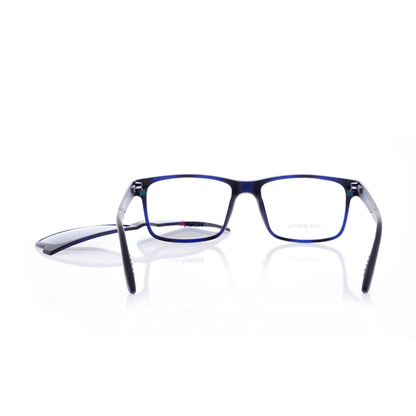 Vienna Design Brille mit Clip UN763-03 blau havanna schwarz