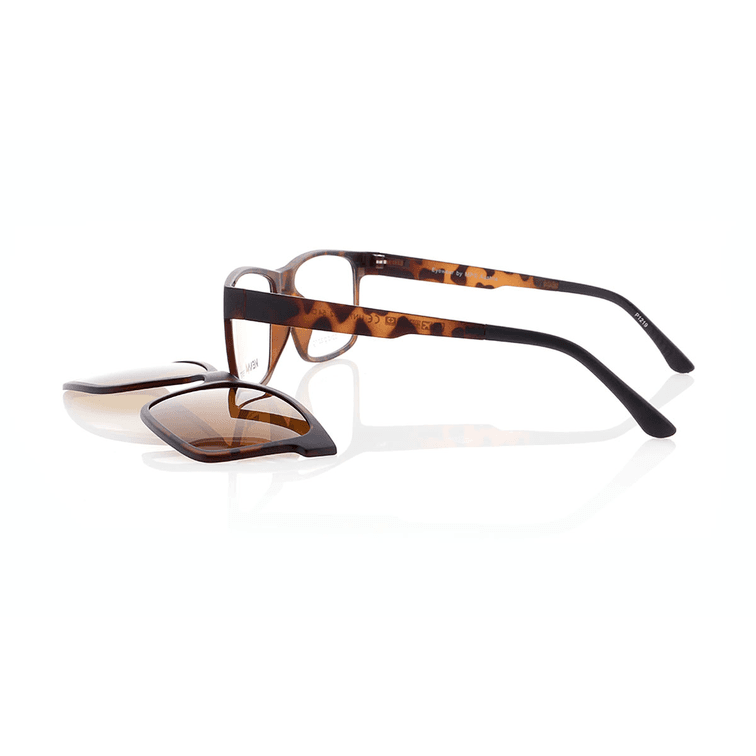 Vienna Design Brille mit Clip UN763-2 braun havanna