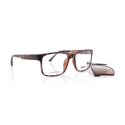 Vienna Design Brille mit Clip UN763-2 braun havanna