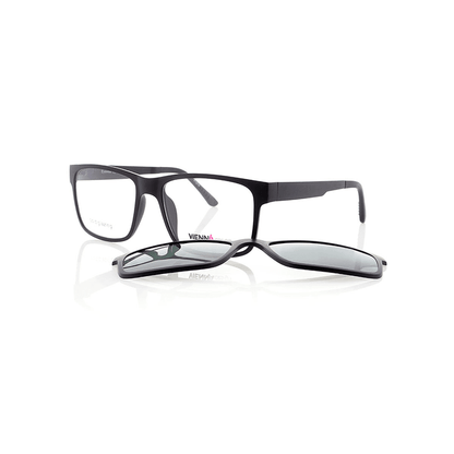 Vienna Design Brille mit Clip UN763-01 schwarz