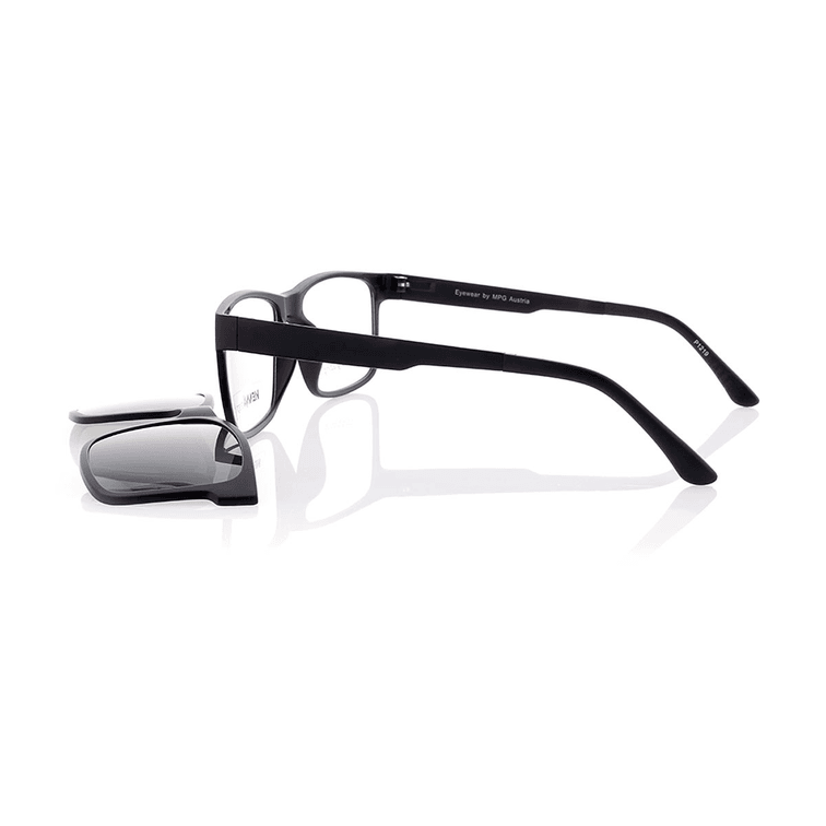 Vienna Design Brille mit Clip UN763-01 schwarz