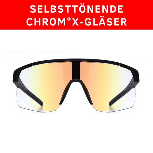 Red Bull SPECT Eyewear Sonnenbrille DAKOTA_PRO-01X schwarz matt - Selbsttönende Sportbrille