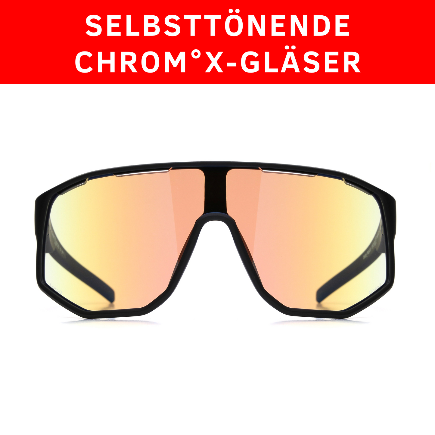 Red Bull SPECT Eyewear Sonnenbrille DASH_PRO-01X schwarz matt- Selbsttönende Sportbrille