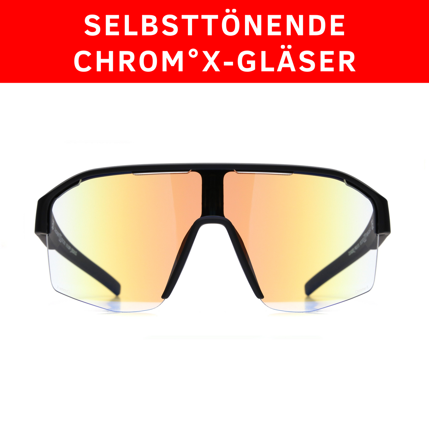 Red Bull SPECT Eyewear Sonnenbrille DUNDEE_PRO-01X schwarz matt- Selbsttönende Sportbrille