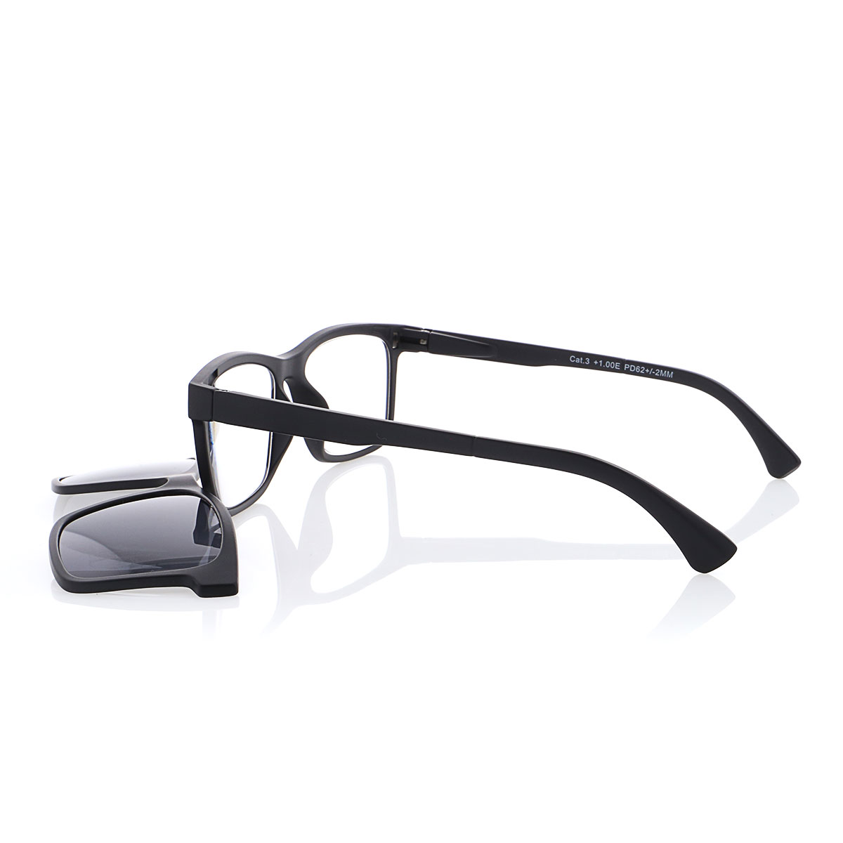 MPO Lesehilfe KLH188-1 schwarz mit Sonnenclip