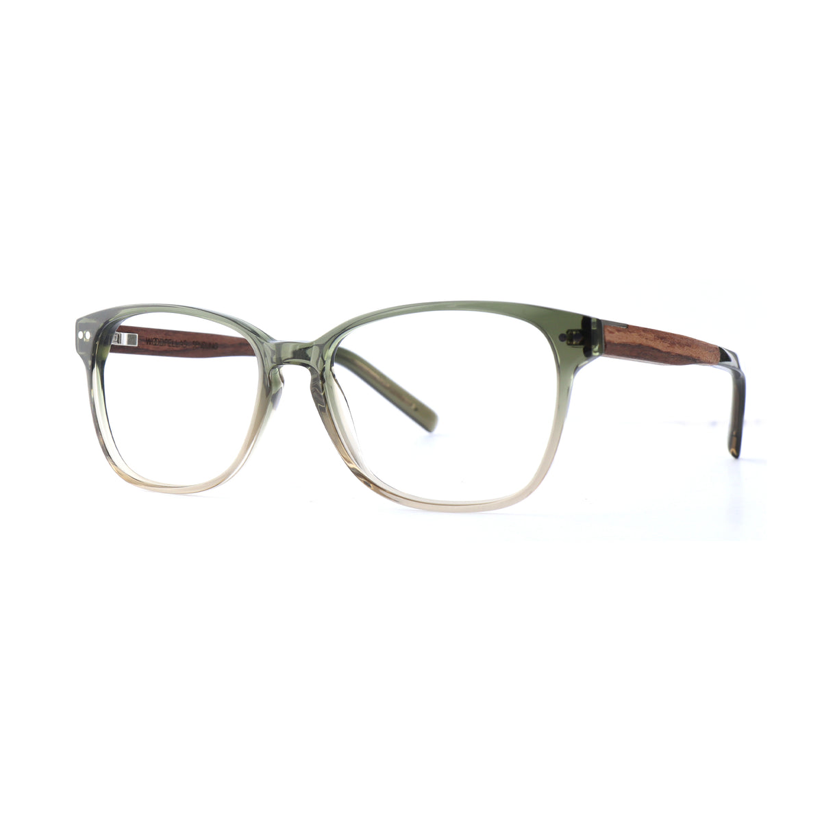 Woodfellas Brillenfassung Sendling Premium 10937 Ebenholz Grün transparent