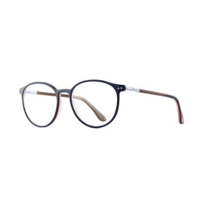 Woodfellas Brillenfassung Spot 11120 Makassarholz Blau