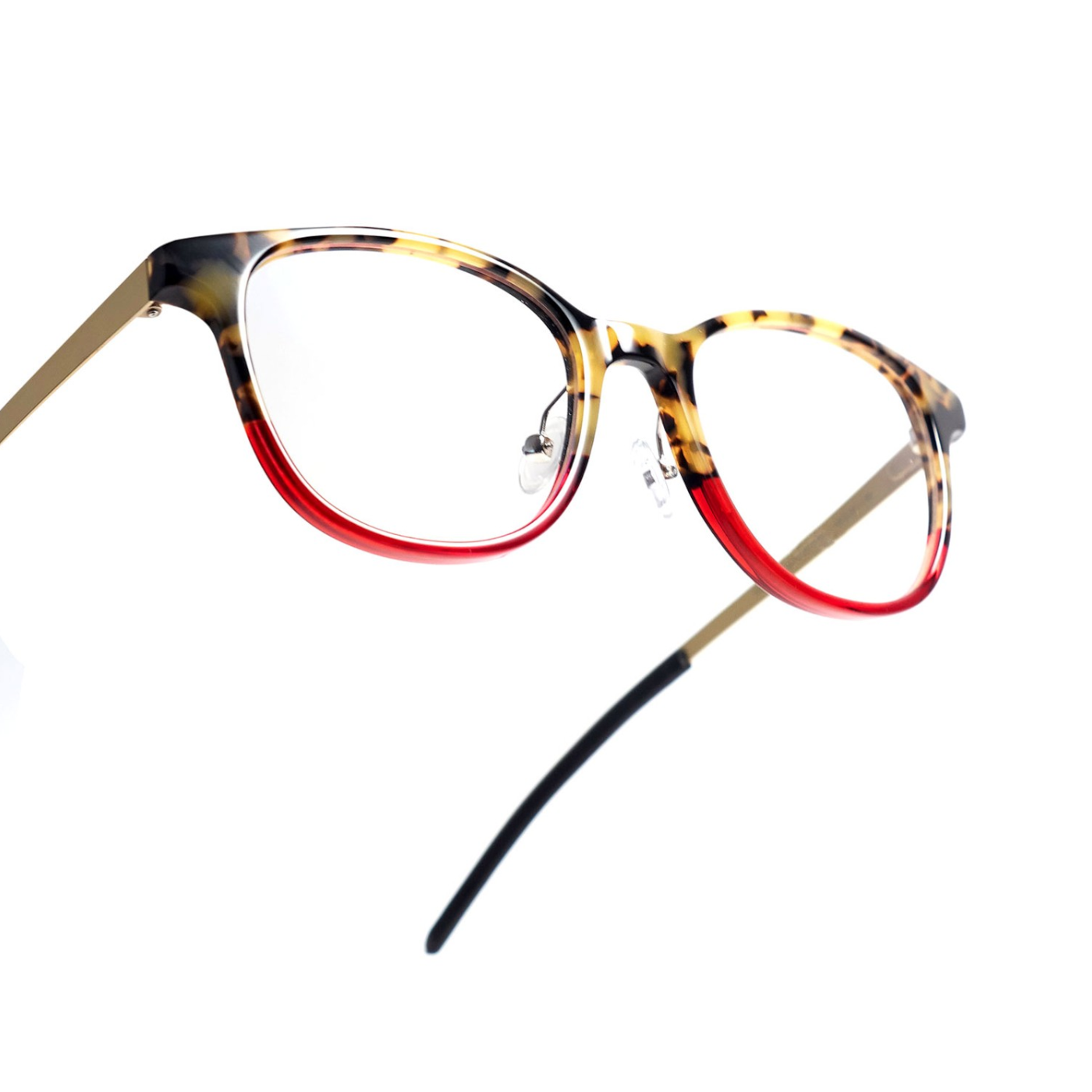 Tom Davies Brille TD662 Col.1896 braun rot gold