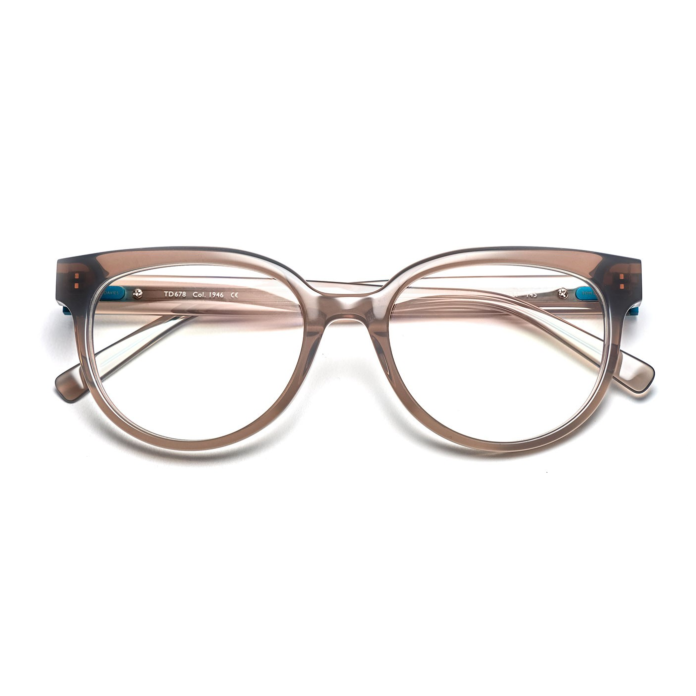 Tom Davies Brille TD678 Col.1946 Kristallgrau