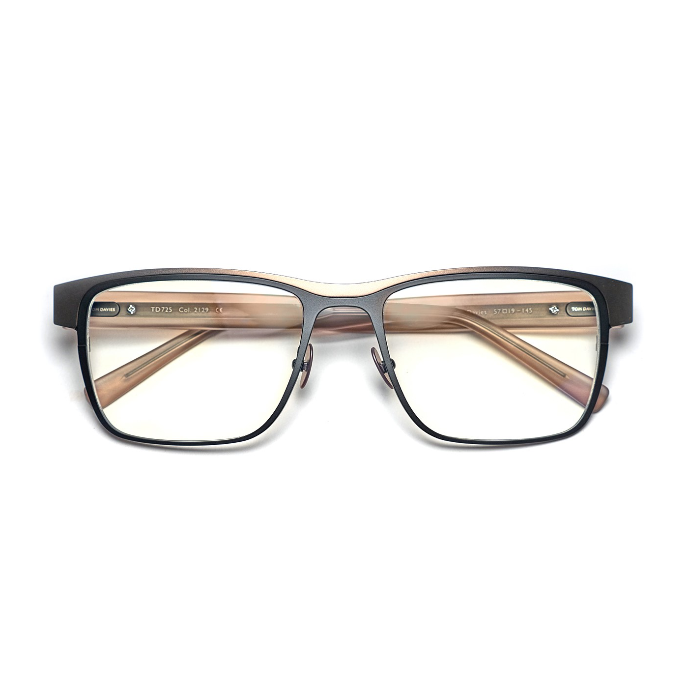 Tom Davies Brille TD725 Col.2129 Braun Kupfer