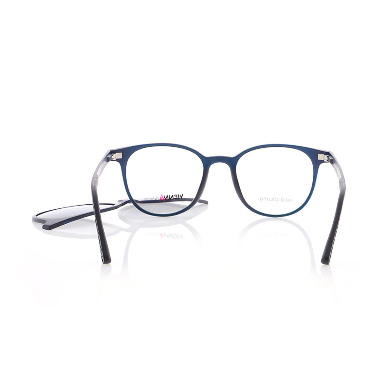 Vienna Design Brille mit Clip UN770-03 blau matt