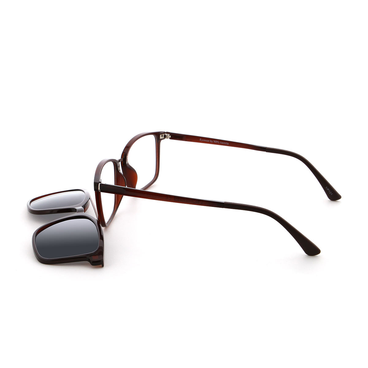 Vienna Design Brille mit Clip UN773-02 braun matt