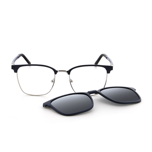 Vienna Design Brille mit Clip UN775-01 blau silber