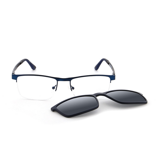 Vienna Design Brille mit Clip UN777-02 dunkelblau