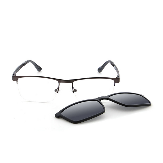 Vienna Design Brille mit Clip UN777-03 grau