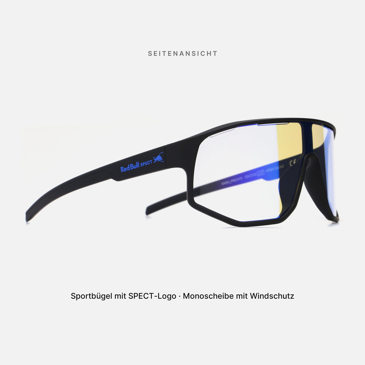 Red Bull SPECT Eyewear Sonnenbrille DASH_PRO-01X schwarz matt- Selbsttönende Sportbrille