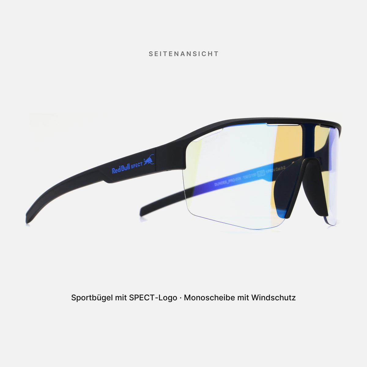 Red Bull SPECT Eyewear Sonnenbrille DUNDEE_PRO-01X schwarz matt- Selbsttönende Sportbrille