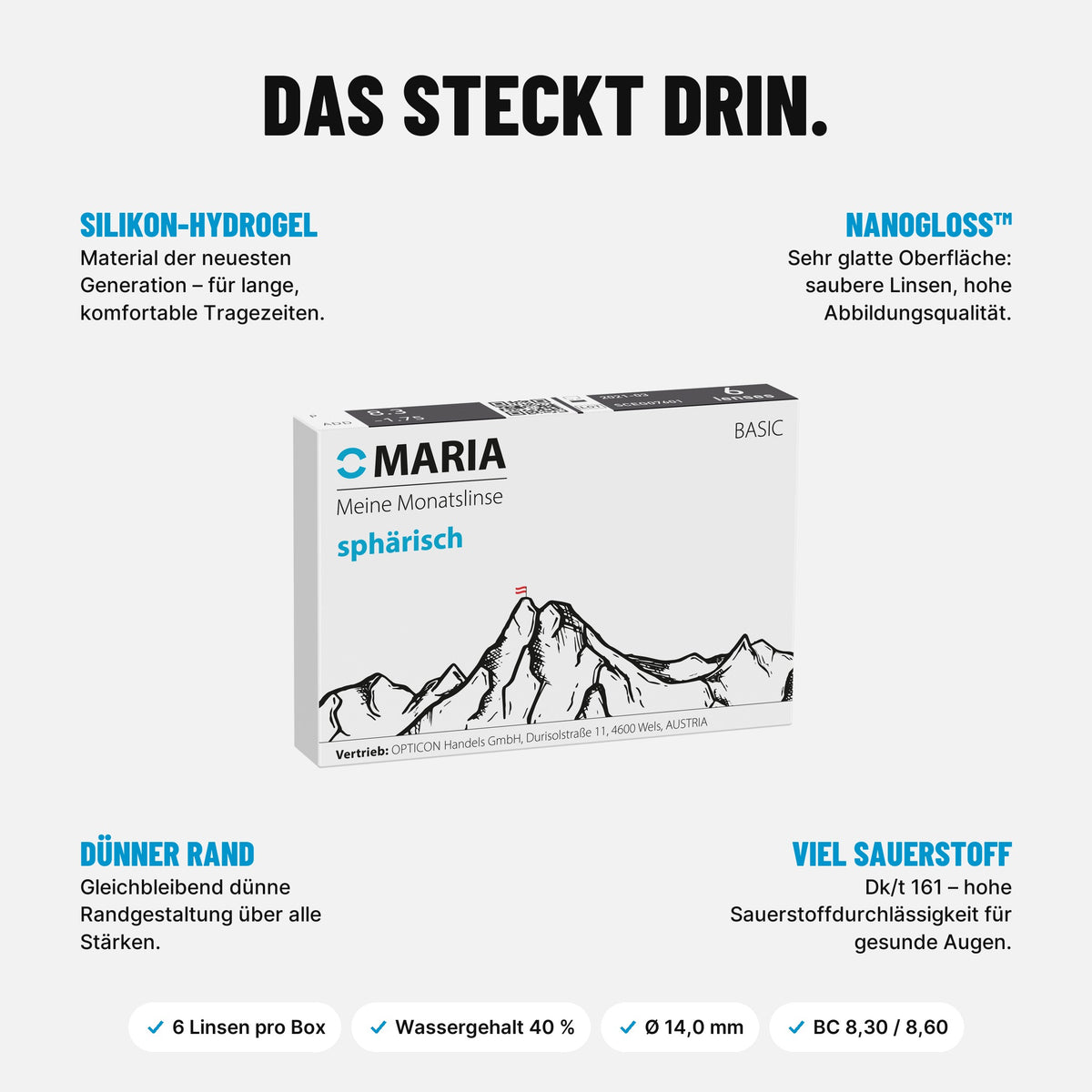 Maria Meine Monatslinse sphärisch 6er