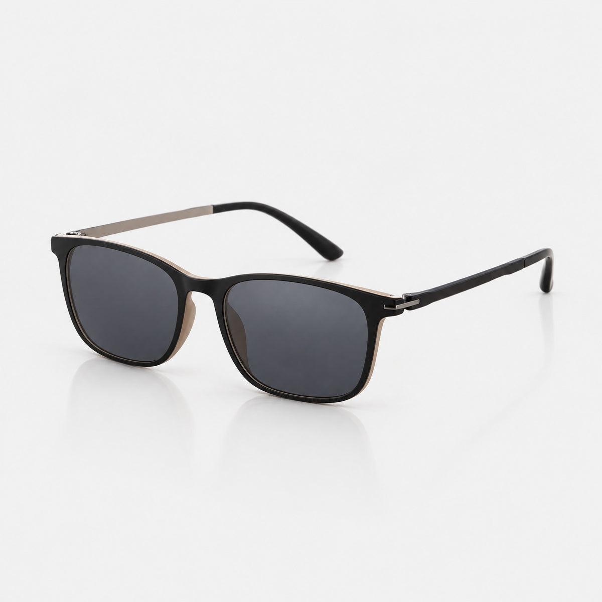 Vienna Design Brille mit Clip UN818-01 schwarz matt grau