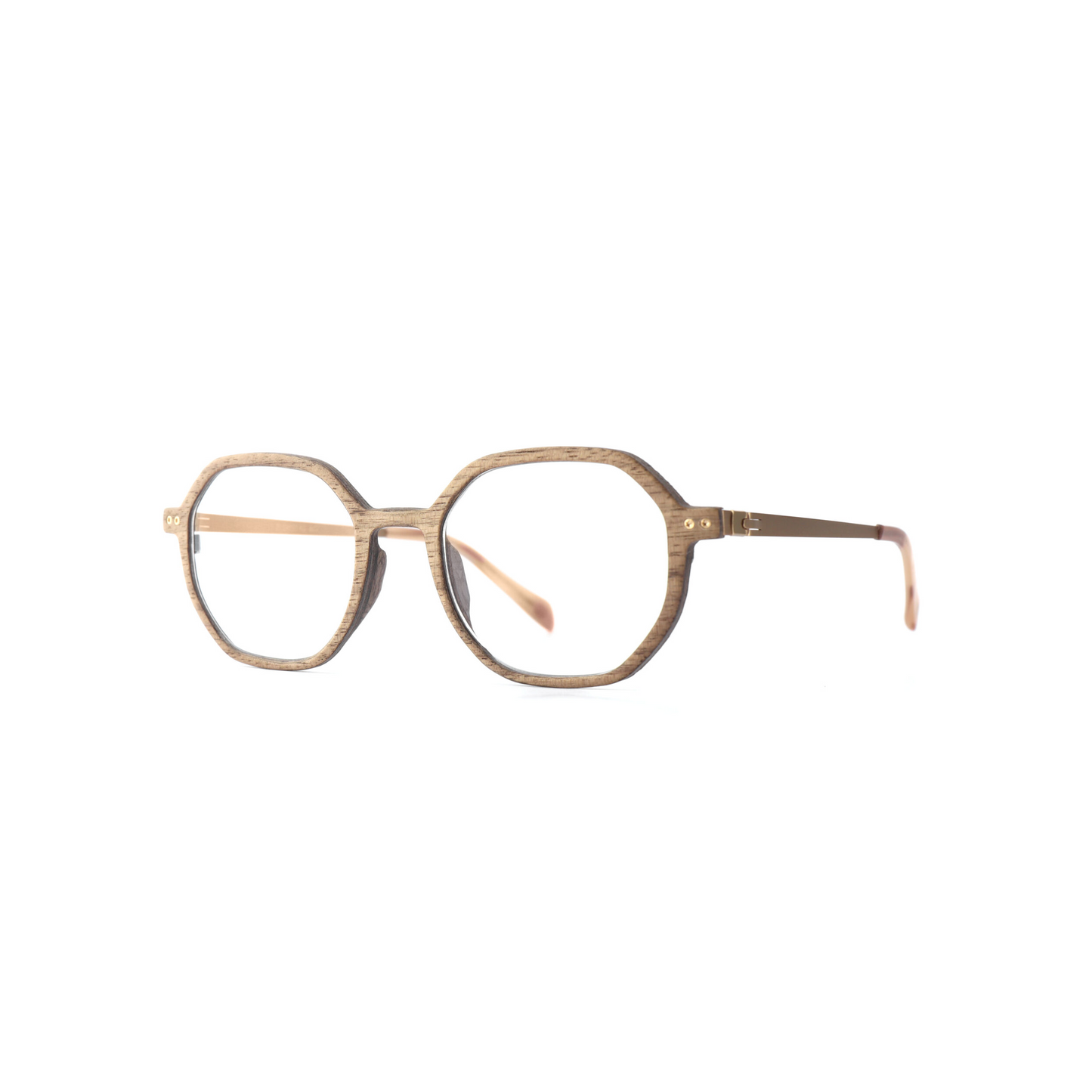 Woodfellas Brillenfassung Blomberg Air 11032 Walnussholz Gold