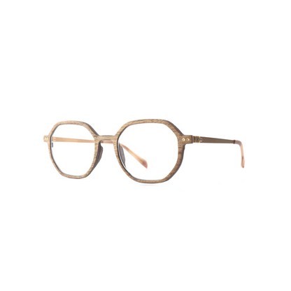 Woodfellas Brillenfassung Blomberg Air 11032 Walnussholz Gold