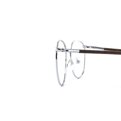 Woodfellas Brillenfassung Braunfels 11010 Ebenholz Silber