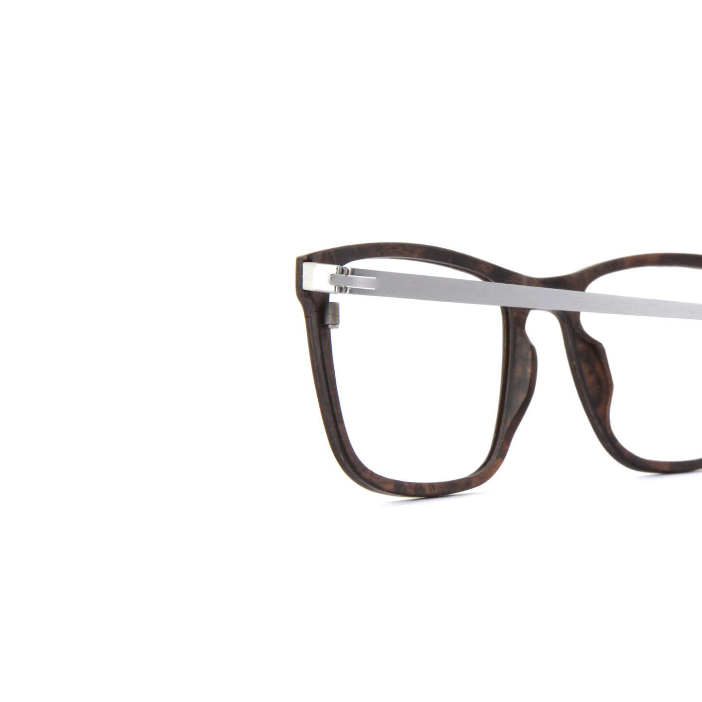 Woodfellas Brillenfassung Giesing Air 11030 Tepaholz Silber