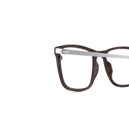 Woodfellas Brillenfassung Giesing Air 11030 Tepaholz Silber