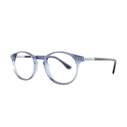 Woodfellas Brillenfassung Heat 11082 Schwarzeiche Blau transparent