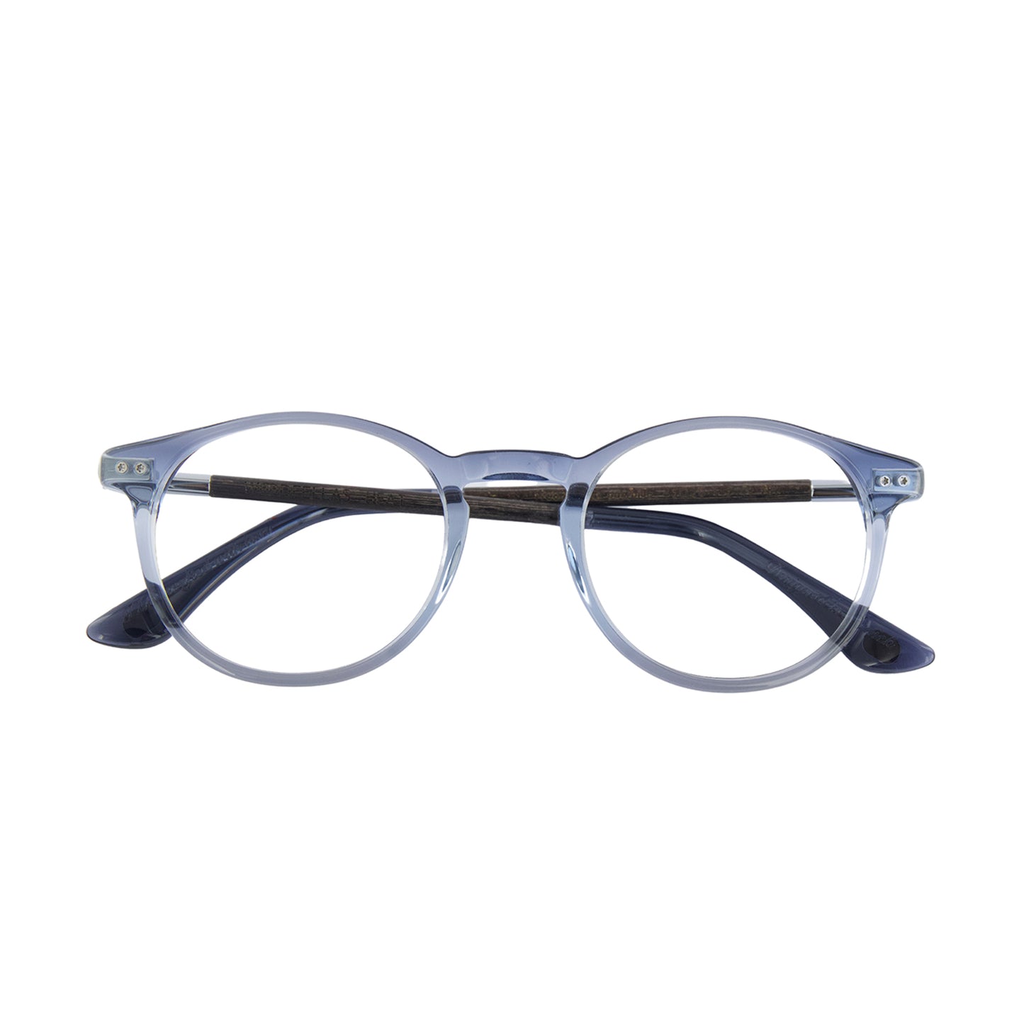 Woodfellas Brillenfassung Heat 11082 Schwarzeiche Blau transparent