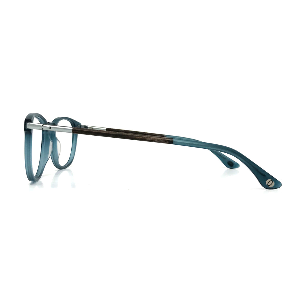 Woodfellas Brillenfassung Irenic 11021 Walnussholz Blau
